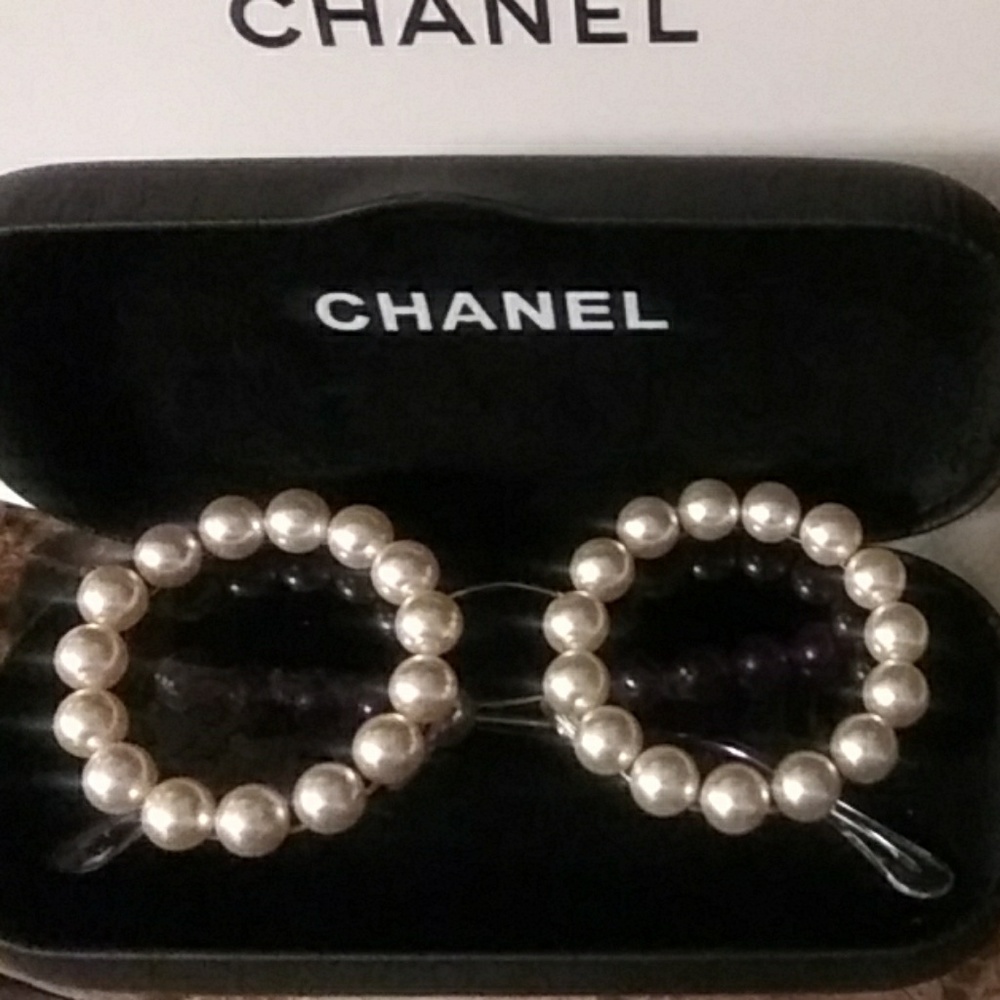 Vintage Authentic Chanel Pearl Sunglasses
